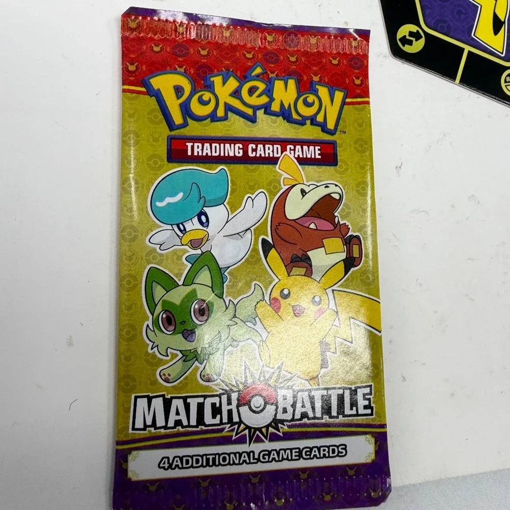 Pokemon Match Battle 2023 McDonalds Sealed Booster Pack 4 Cards Pikachu Toy Set